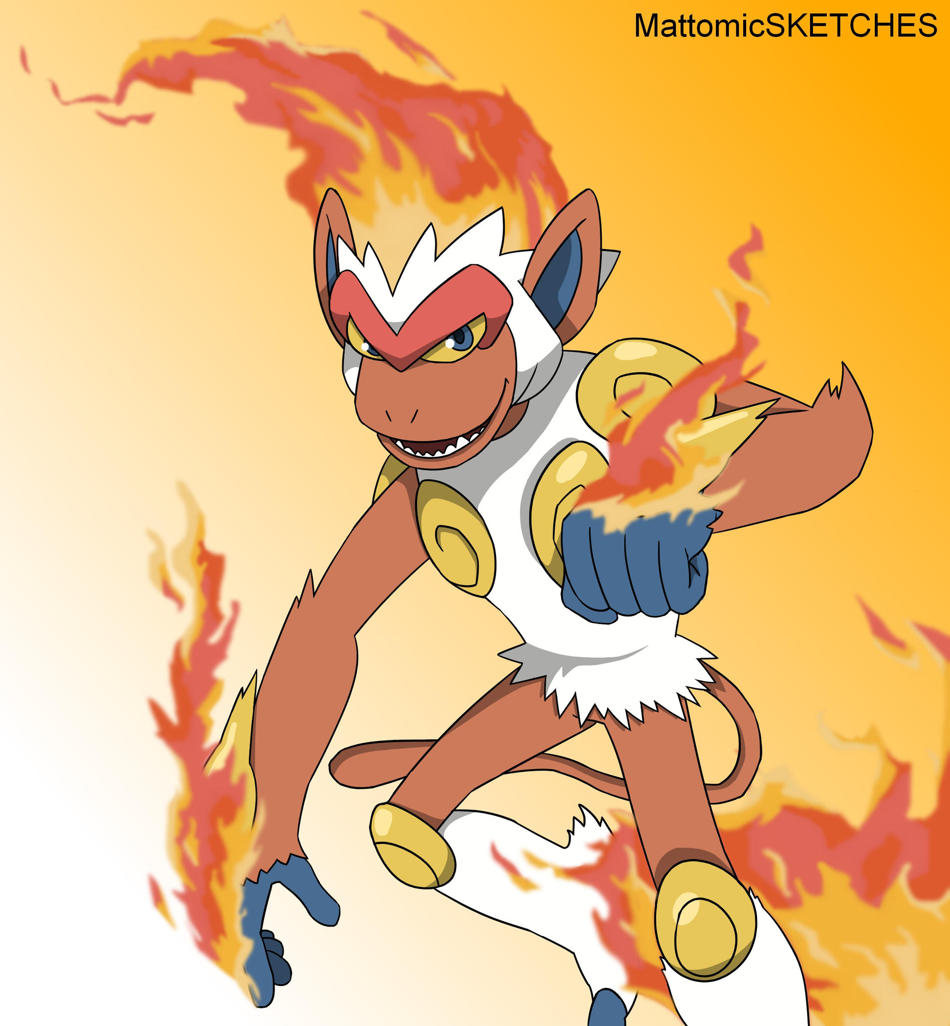 Infernape by MattomicSKETCHES on DeviantArt