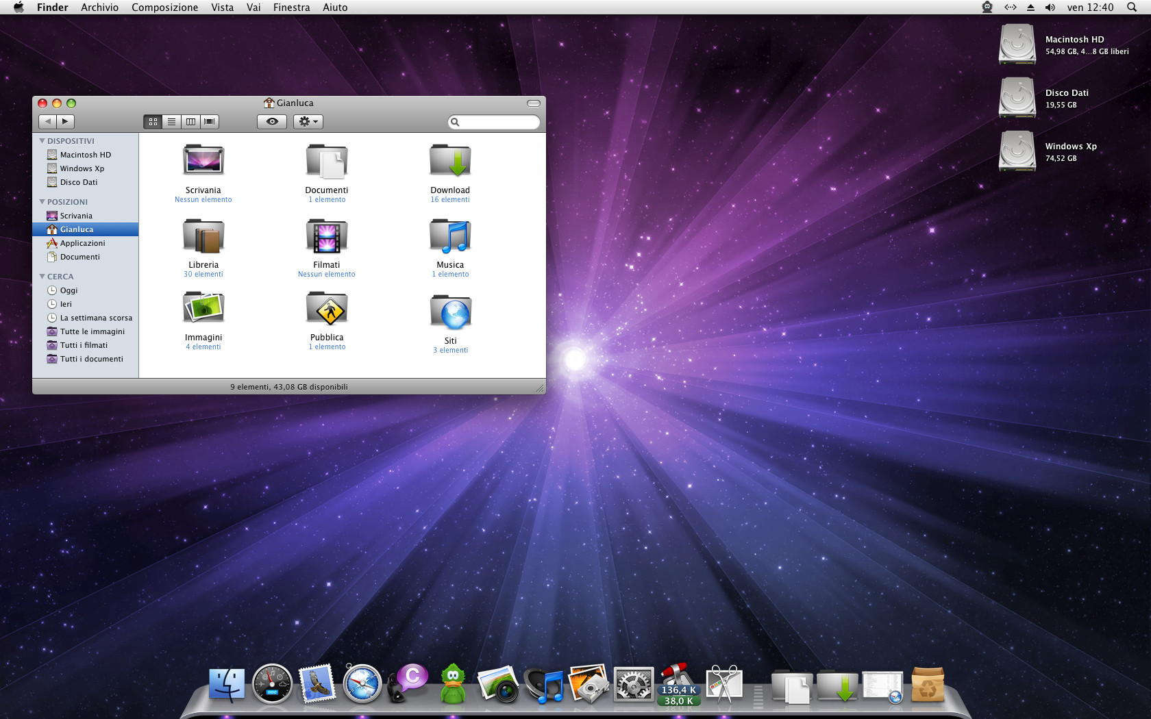 Mac OSX Leopard 10.5.3 Desktop