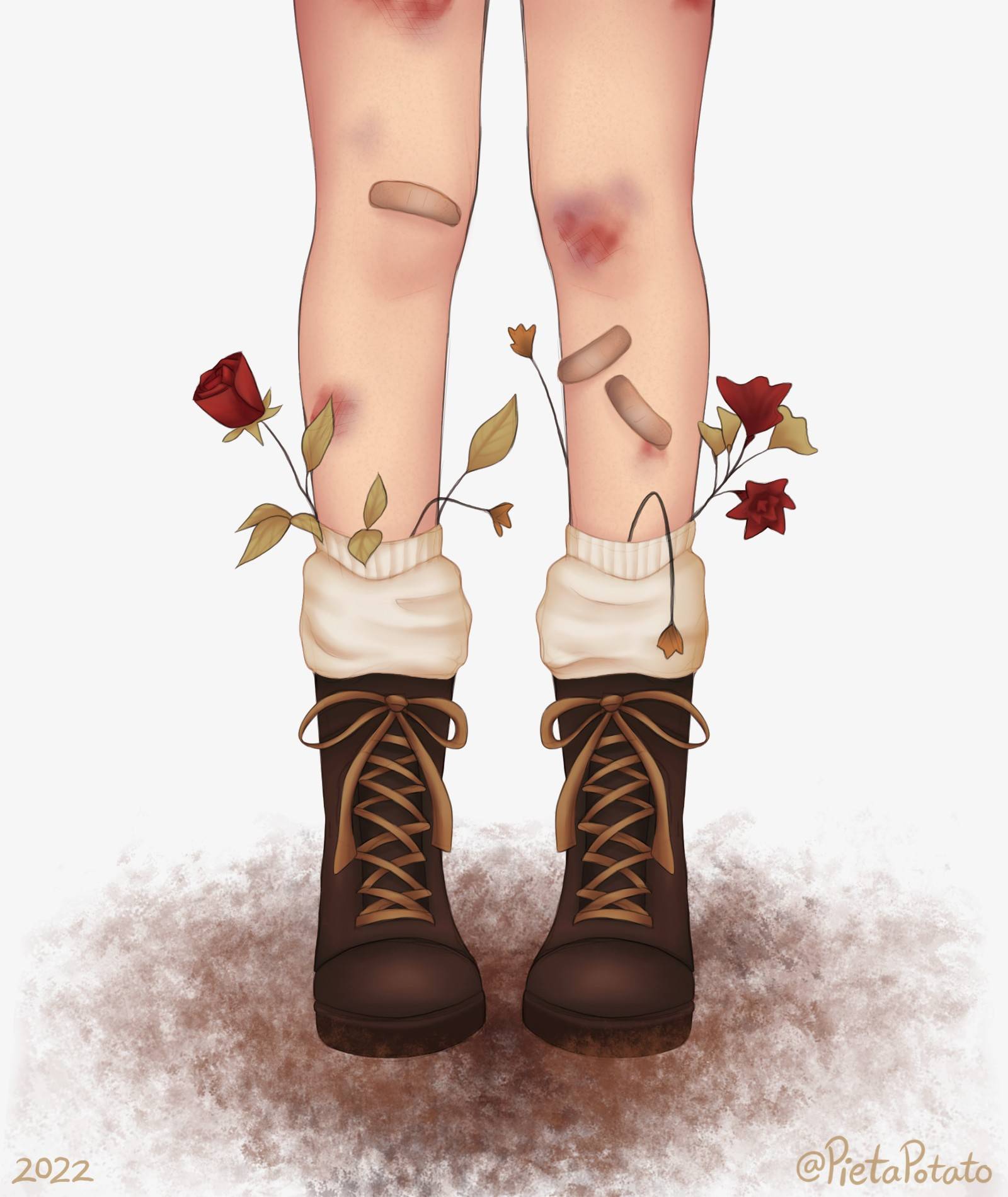 Deviantart Knees All the scrapes on your knees... by Pieta-potato on DeviantArt
