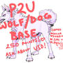 wolf/dog P2U base - lowered price! now 100 points!