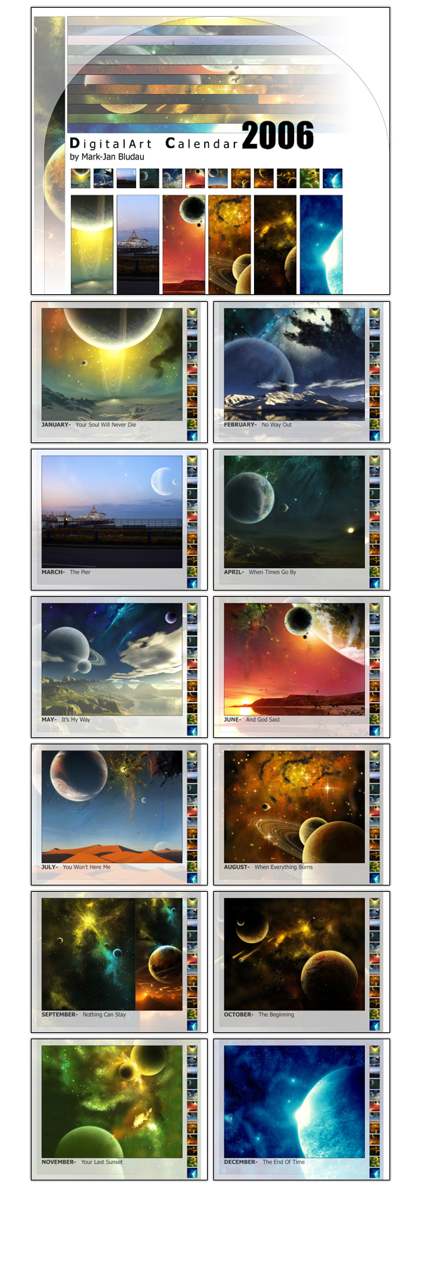 SpaceArt Calendar 2007