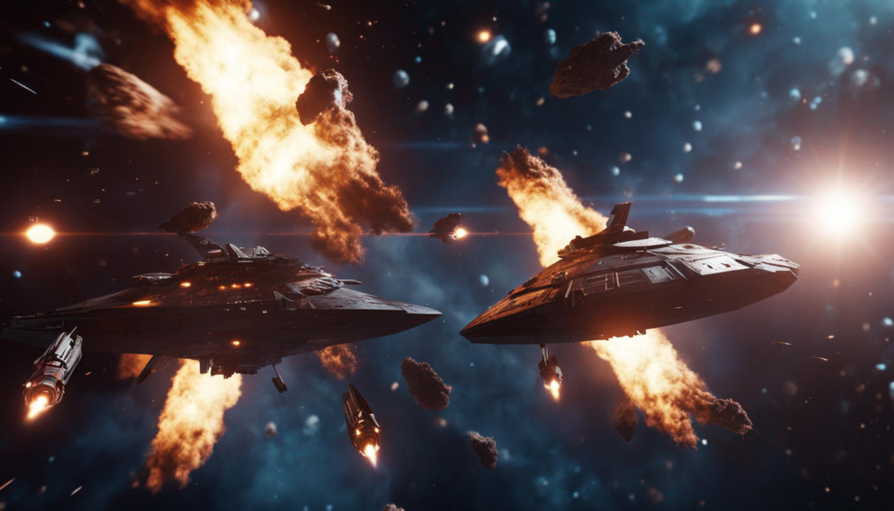 Deviantart Space Fight Space Battles by DreaminAI on DeviantArt