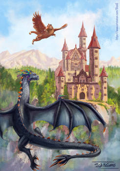 Dragon and griffon