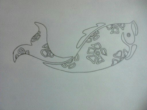 Koi Fish Tattoo- Uncolored