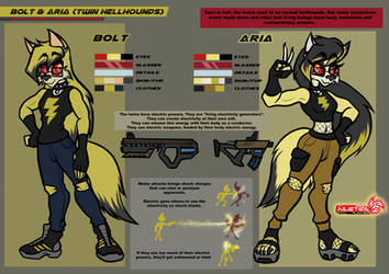 Bolt and Aria: AU Helluva Boss Ref sheet