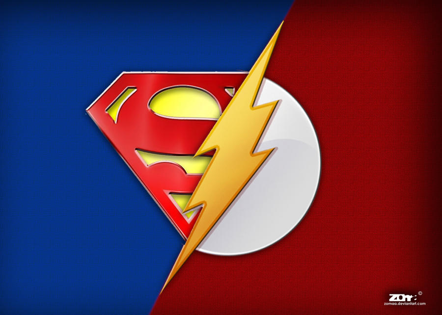 Superman and the flash logo