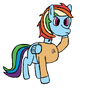 Rainbow T. Dash Captain of the ERS Enterprise