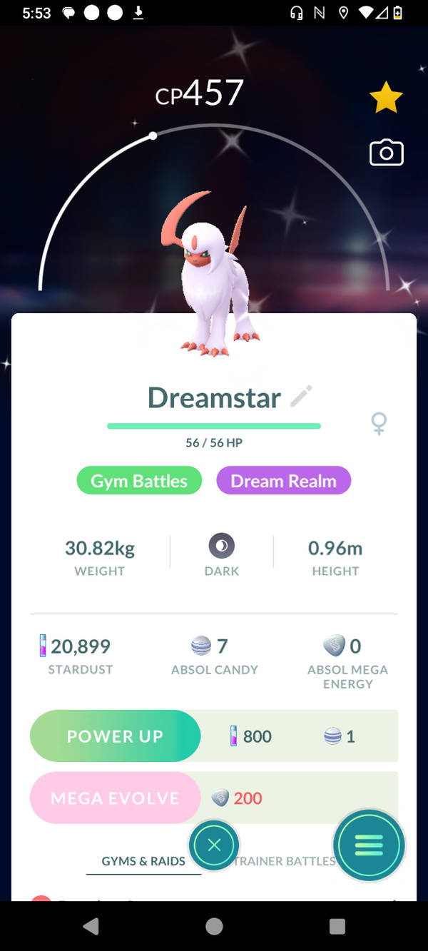 My shiny Absol (Dreamstar's Dream Realm base) by ElijahZx360 on DeviantArt