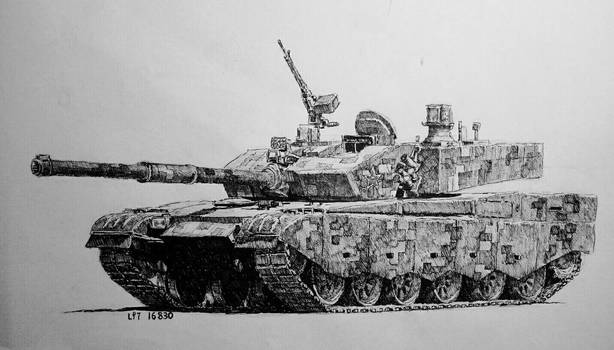 Type 99A MBT (Black Pen)