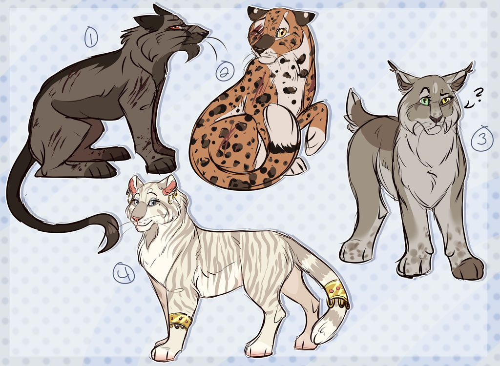 Big Cat Adopts -CLOSED- by Pinky-Poodle on DeviantArt