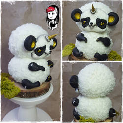 Pandacorn Plush from Polymer Clay and a Sock