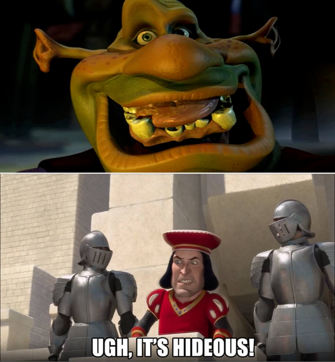Hideuos Image The 1996 Shrek I Feel Good Test Design Is Hideous by ...