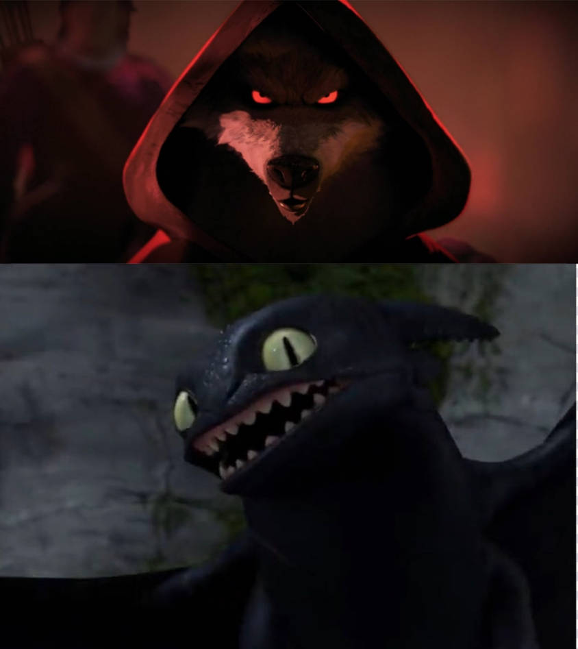 Toothless Scared Of Death The Wolf by TheStarWarsMovieFan on DeviantArt