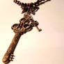 Pearl Skeleton Key Necklace