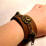 Wonderland Gears Leather Cuff