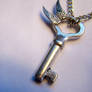 Flying Clock Key Necklace