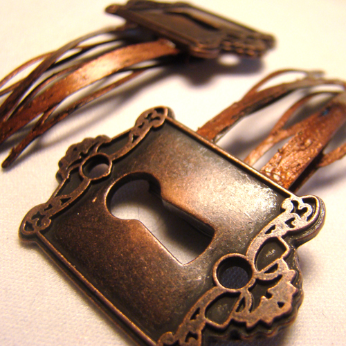 Copper Keyhole EGL Hair Clips