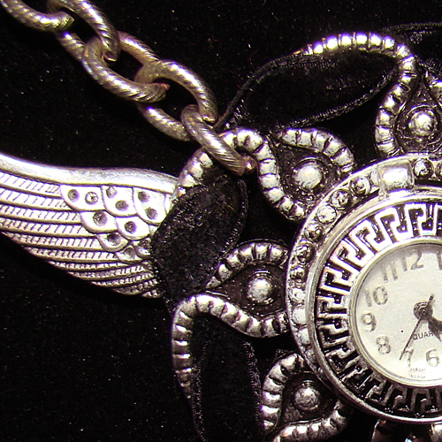 Flying Pocketwatch Necklace