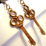 Victorian Gypsy Key Earrings
