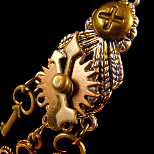 Kuchi Steampunk Gears Necklace