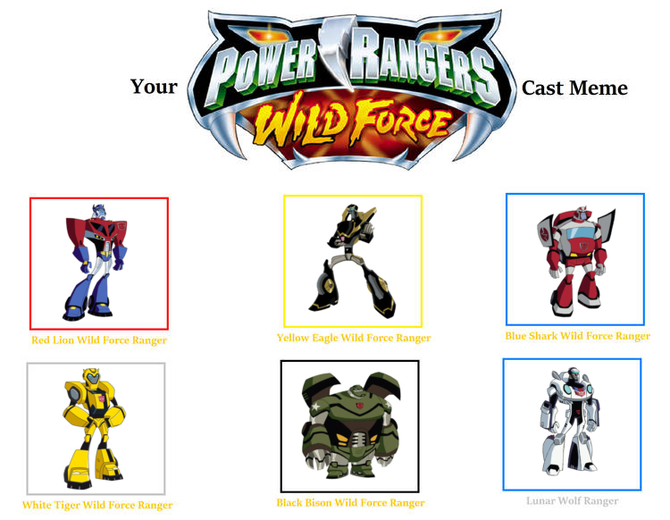 Tfa as power rangers wild force by myouterfairles on DeviantArt