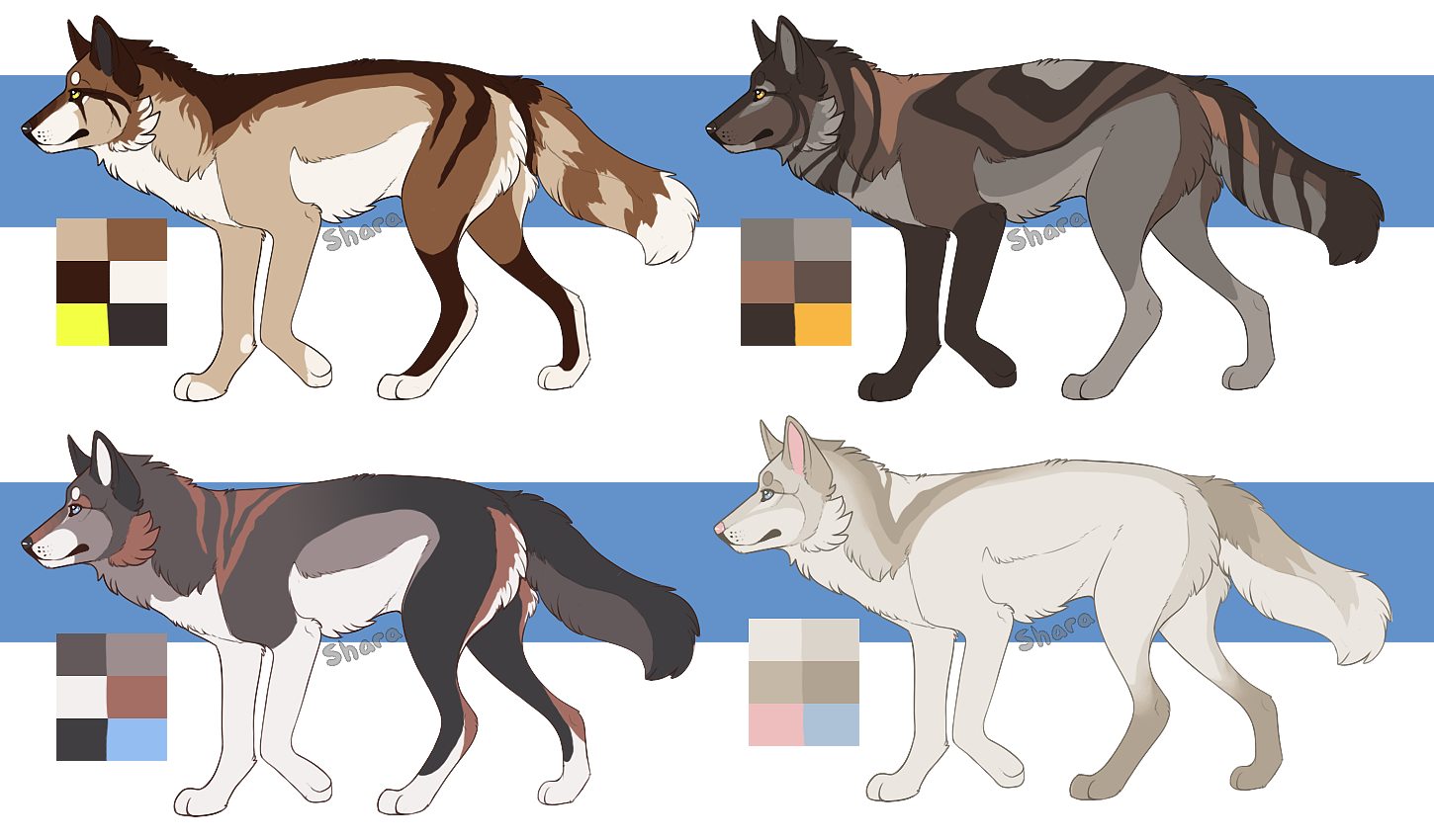 Natural wolf adoptables open