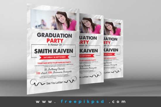 Free Graduation Invitation Psd