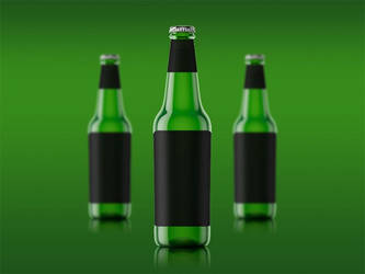 Free Beer Bottle Mockup Psd Download