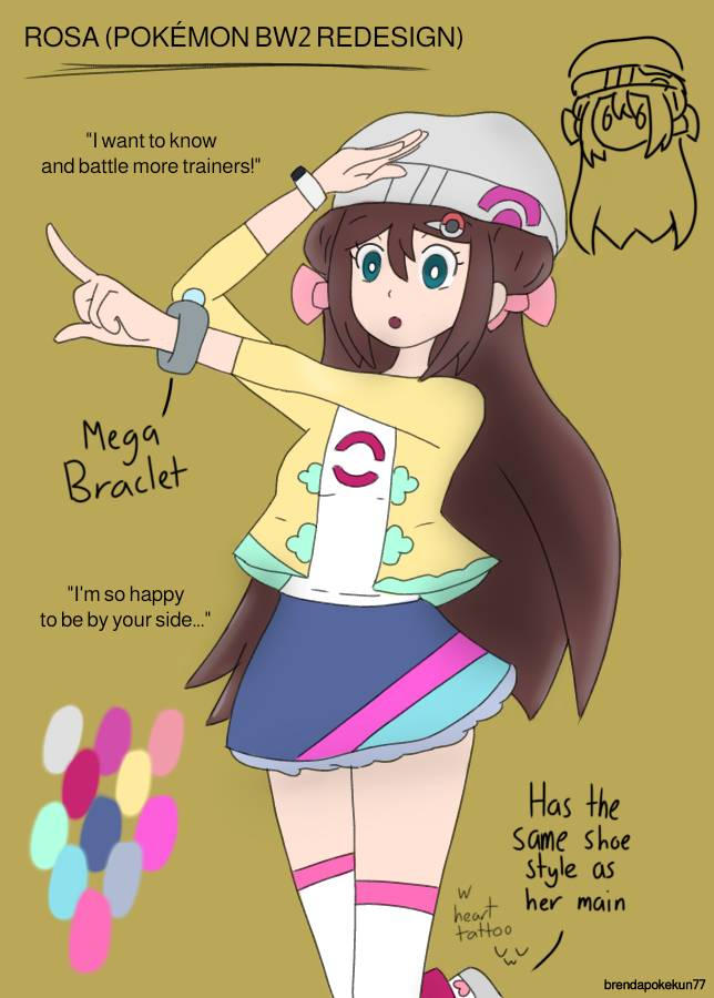 Rosa redesign!! ^w^ by BrendaPokeKun77 on DeviantArt