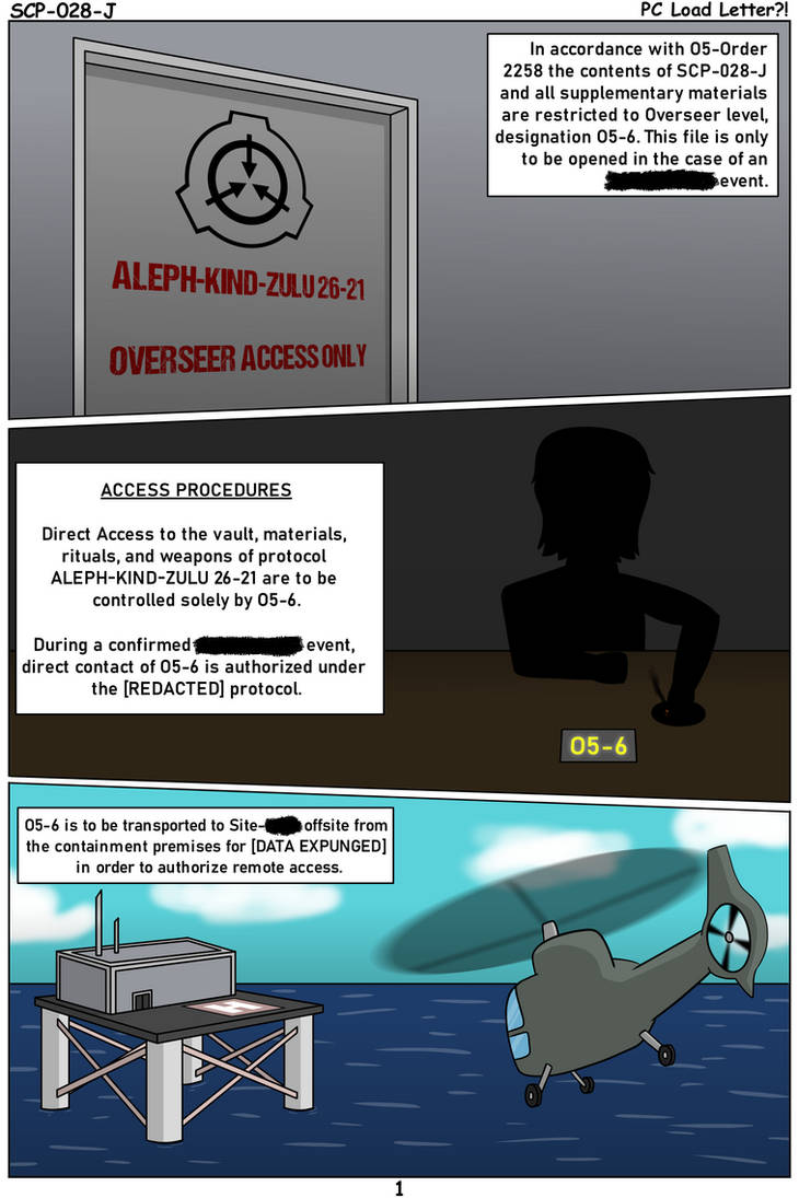 SCP-028-J - PC Load Letter?! (1/5) by ArtwithCharley on DeviantArt