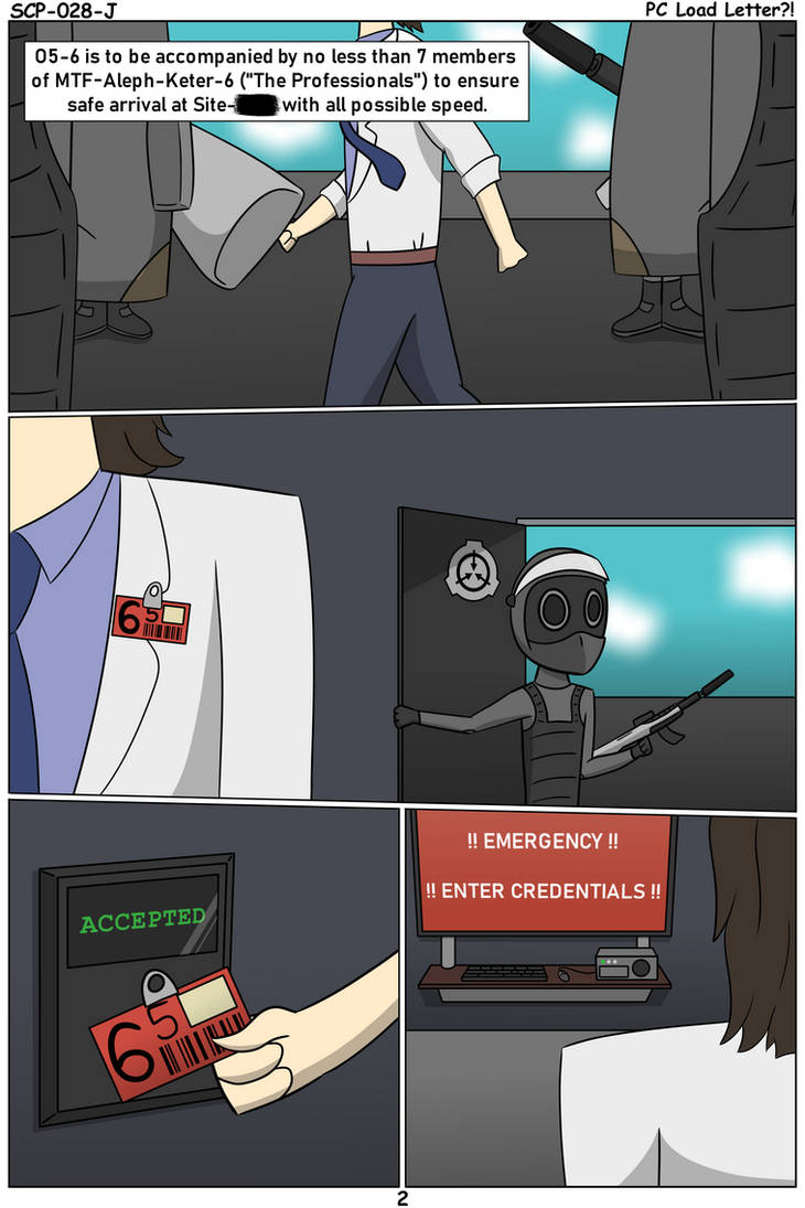 SCP-028-J - PC Load Letter?! (2/5) by ArtwithCharley on DeviantArt