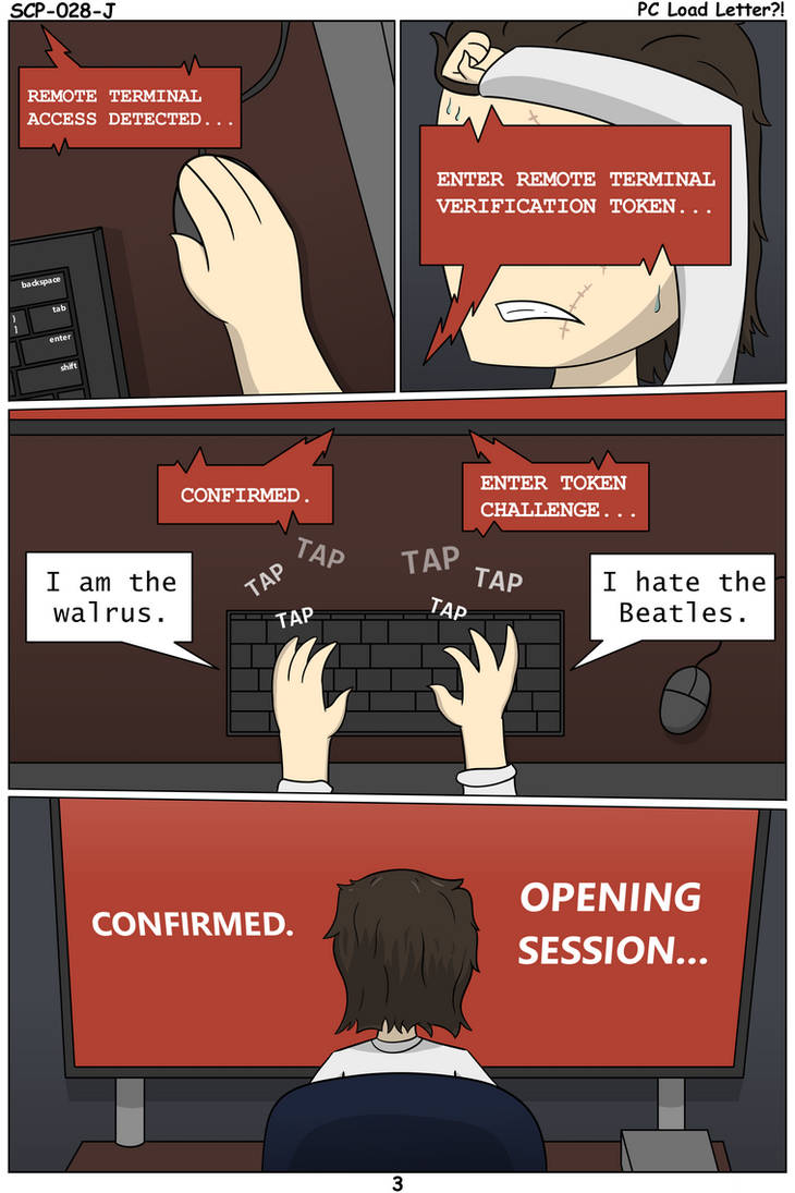 SCP-028-J - PC Load Letter?! (3/5) by ArtwithCharley on DeviantArt