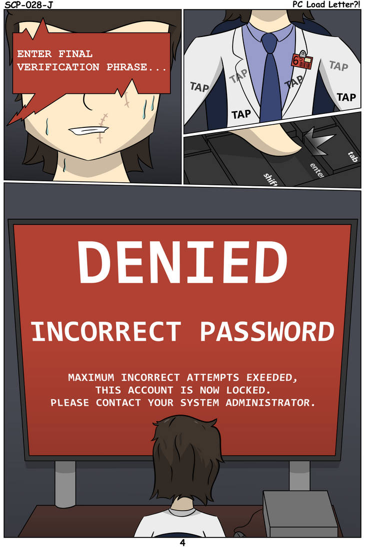 SCP-028-J - PC Load Letter?! (4/5) by ArtwithCharley on DeviantArt