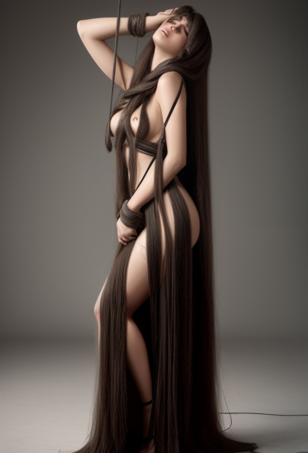 hair very long hair women bondage Hair bondage 3 by itsmelethal on DeviantArt