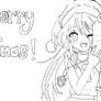 Anime 365: Day 75: Merry Christmas! Lineart.