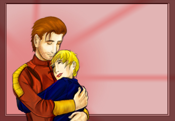 Carth and Revan Embrace