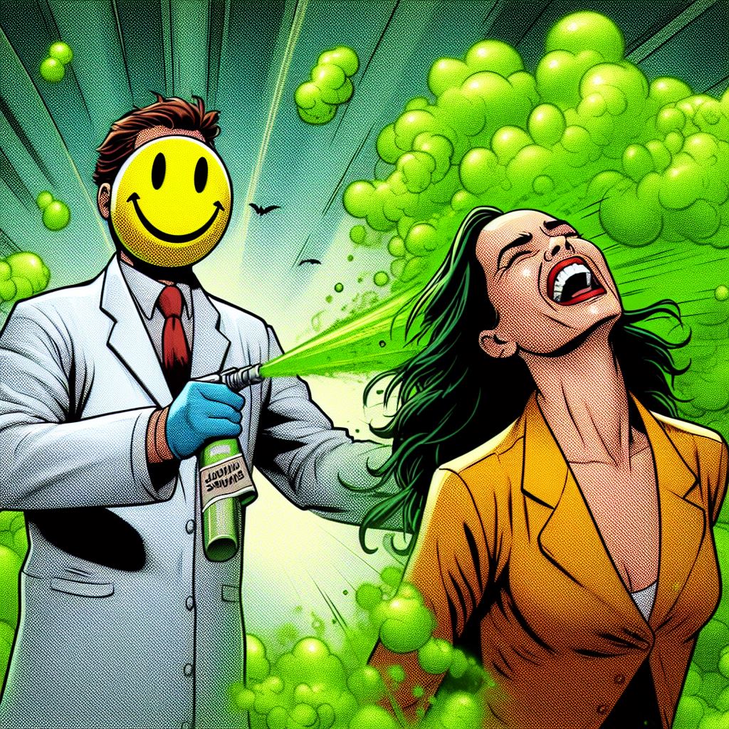Gas Version Deviantart Reporter Sprayed With Giggle Gas by GiggleGasFantasies on DeviantArt