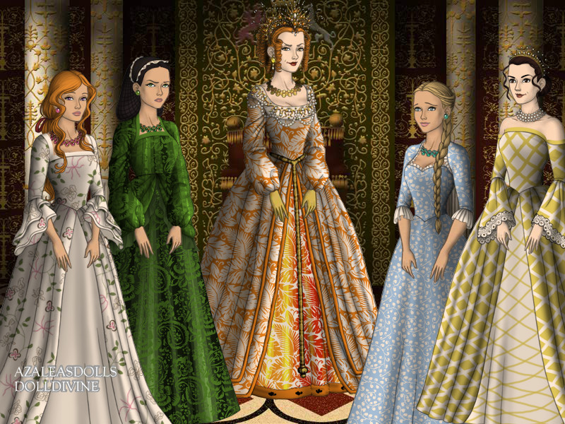 Princess with her ladies in waiting