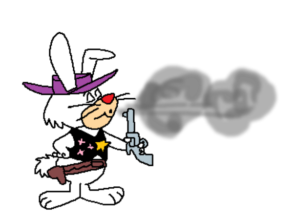 Ricochet Rabbit blowing the smoke off his gun by topcatmeeces97 on ...