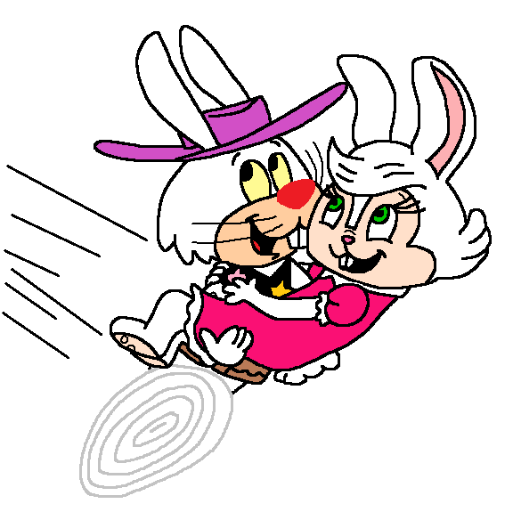 Ricochet Rabbit running while carrying Honey Bunny by topcatmeeces97 on ...