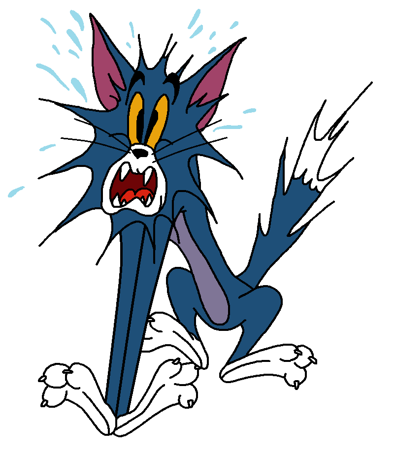 Tom scared or startled by topcatmeeces97 on DeviantArt