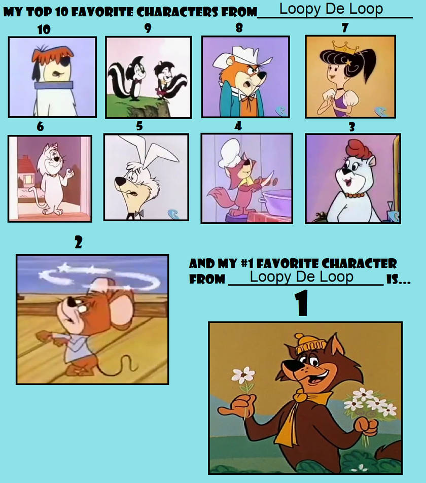 My top 10 favorite characters from Loopy De Loop by topcatmeeces97 on ...