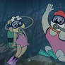 Emmy Lou and Jenny Lee scuba diving