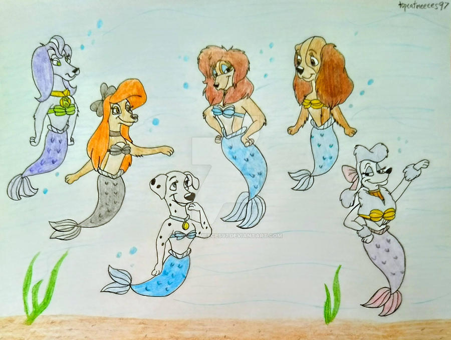 Gift - Mer-dogs by topcatmeeces97 on DeviantArt