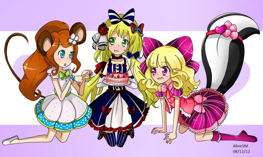 Request- Skunk, Mouse and Ribbons by AlineSM on DeviantArt