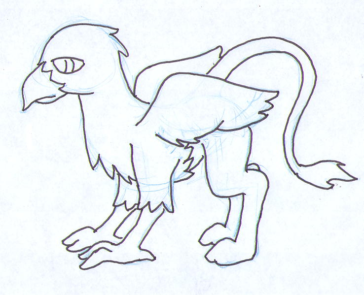 Boring standing gryphon