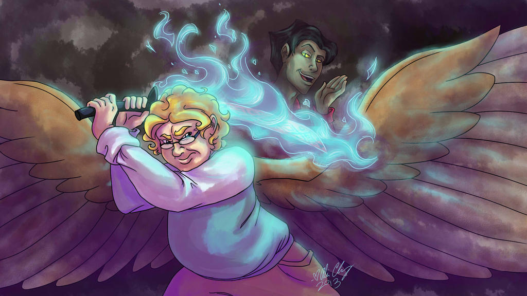 Azryde Raging GO: Angry Aziraphale by aliceapproved on DeviantArt