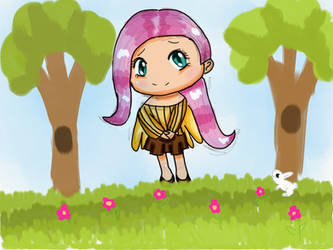 Human chibi Fluttershy