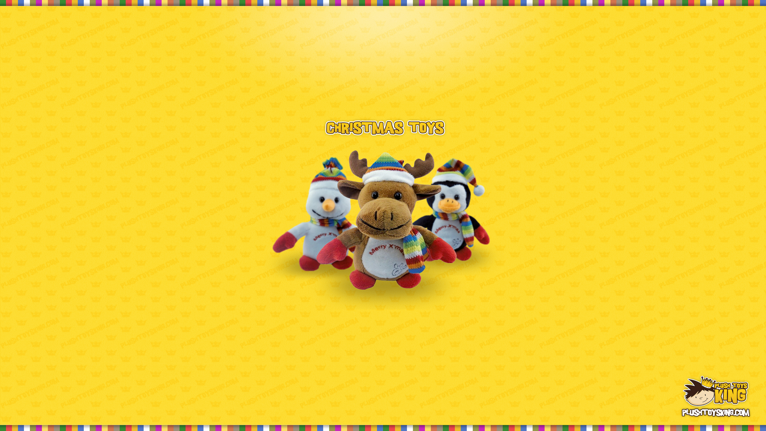 Christmas Plush Toys Wallpaper