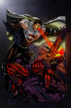 Justice Lord Superman VS. Magneto COLORED